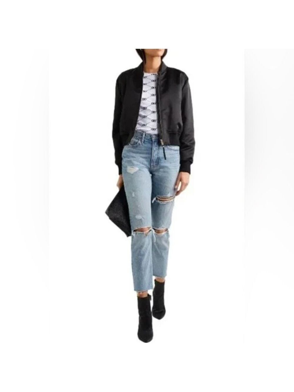 Grlfrnd Karolina High Rise Distressed Jeans in Last Dance Sz 27 Button fly